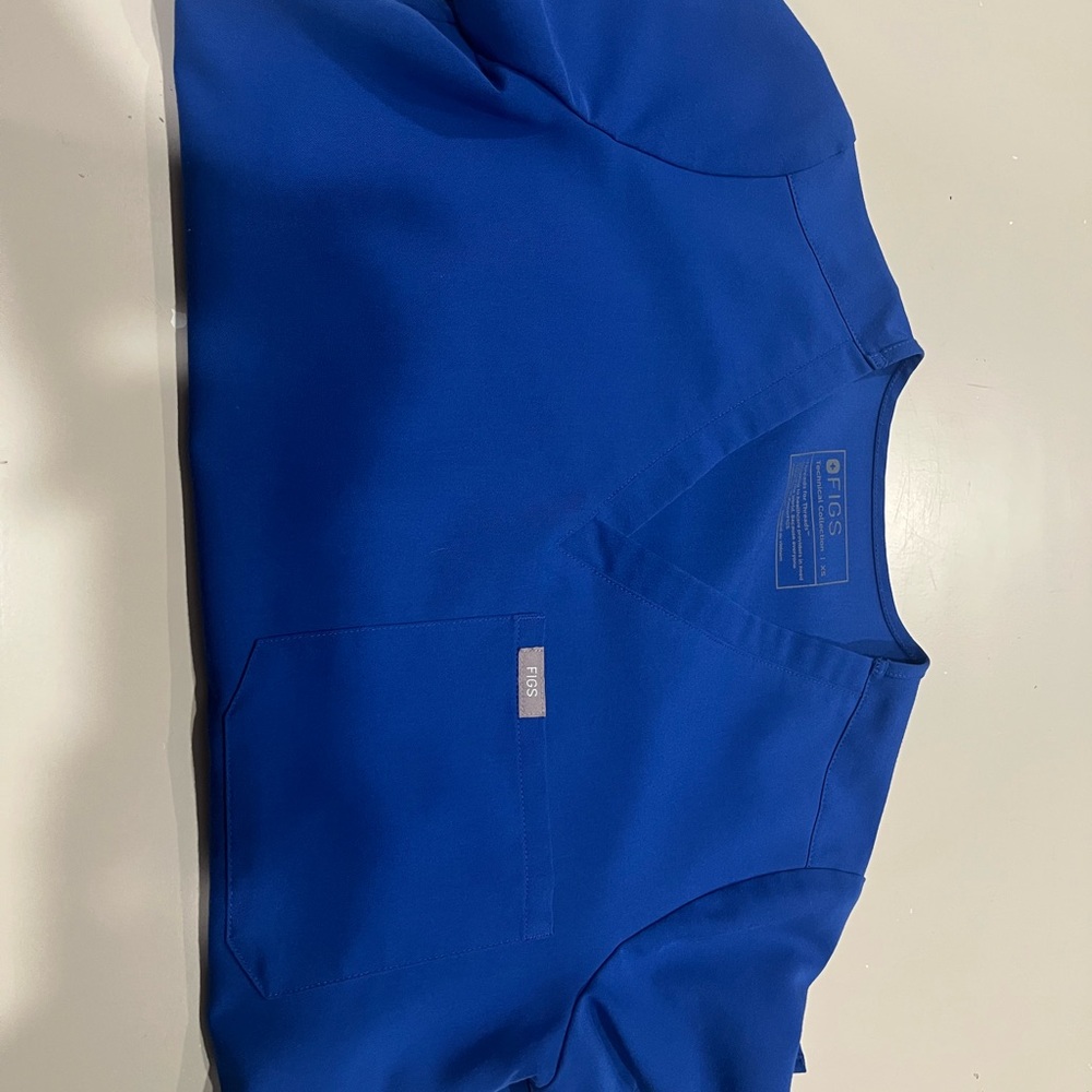 Figs Limited Edition Blue Medical Scrub Top